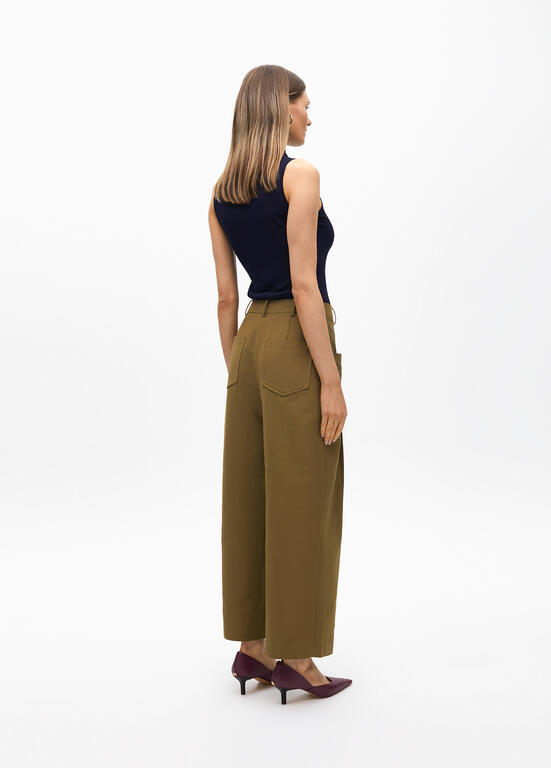 LOLA CASADEMUNT KHAKI CHINO TROUSERS 2514018 225