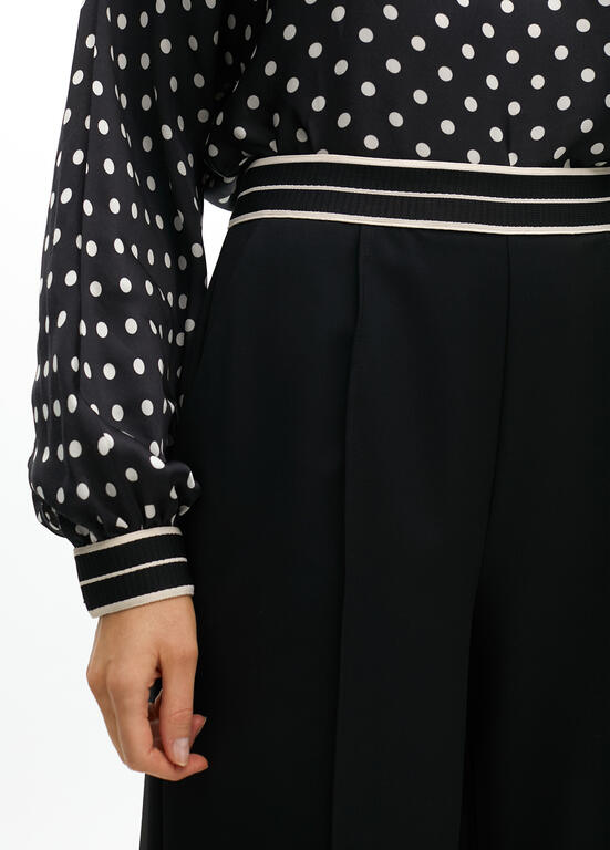 LOLA CASADEMUNT BLACK WIDE LEG TROUSERS 2514019 225