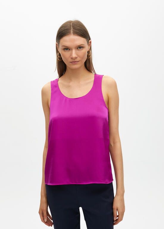 LOLA CASADEMUNT PINK SATIN CAMI TOP 2515008 225