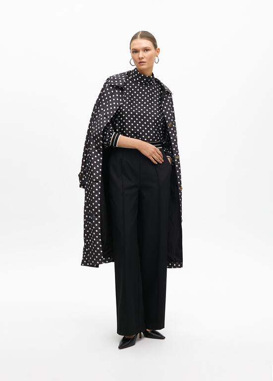 LOLA CASADEMUNT BLACK POLKA DOT BLOUSE 2515009 225
