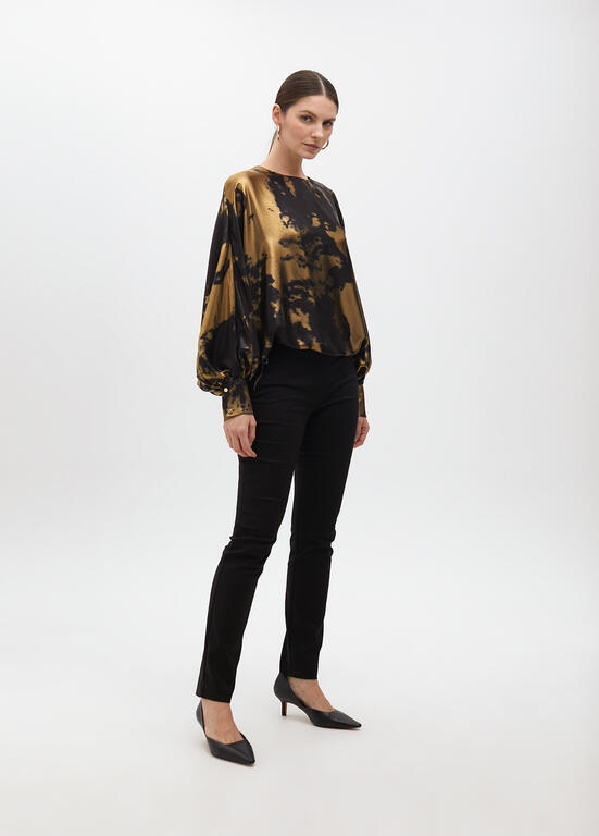 LOLA CASADEMUNT GOLD OVERSIZED TOP 2515021 225