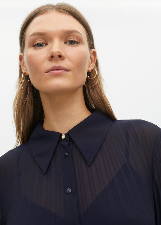 LOLA CASADEMUNT NAVY PLEAT DRESS 2516603 225