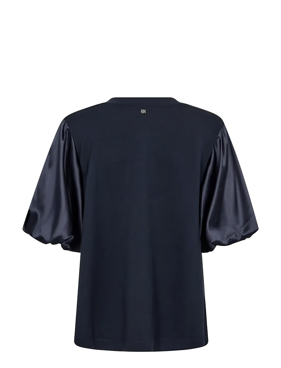 MOS MOSH MMDUBA O-SS SATIN SWEATSHIRT NAVY 180830 226