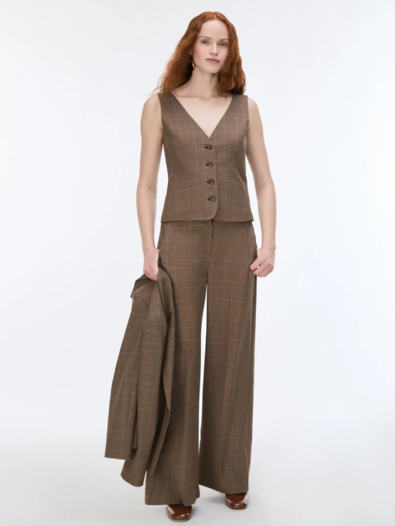 IBLUES BROWN WIDE LEG TROUSERS IBLMOLO 226