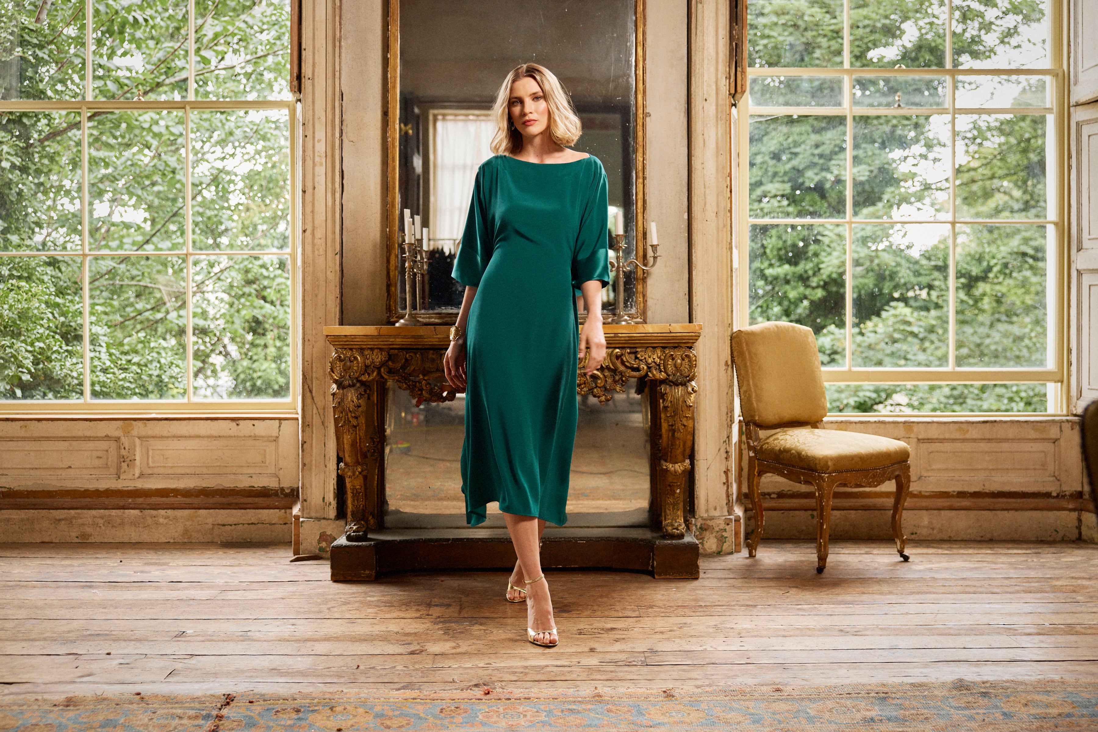 MONESSA JOAN GRAINNA TEAL DRESS 225