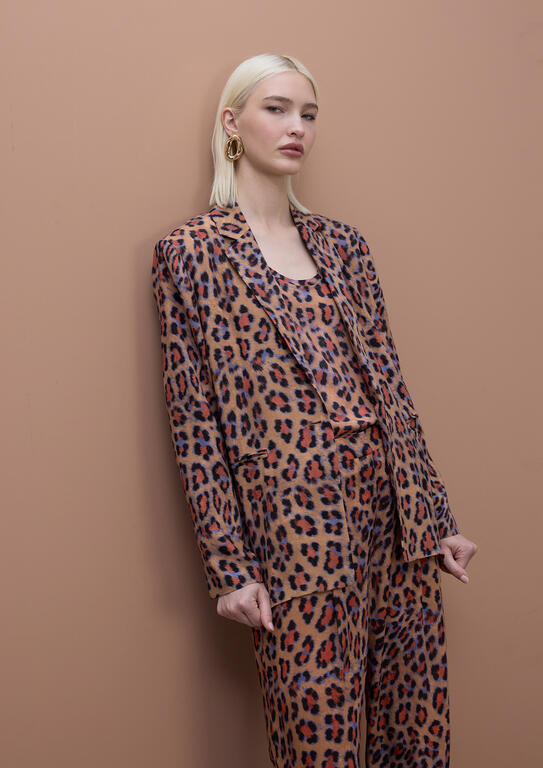LOLA CASADEMUNT MITE ANIMAL ANIMAL PRINT JACKET MS2602005 126