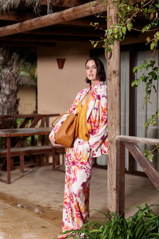 LOLA CASADEMUNT MITE PINK PRINTED BLAZER MS2602012 126