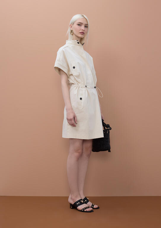 LOLA CASADEMUNT MITE STONE SHORT ZIP UP DRESS MS2616034 126