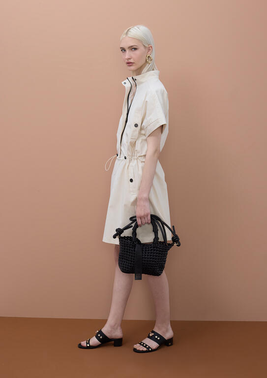 LOLA CASADEMUNT MITE STONE SHORT ZIP UP DRESS MS2616034 126