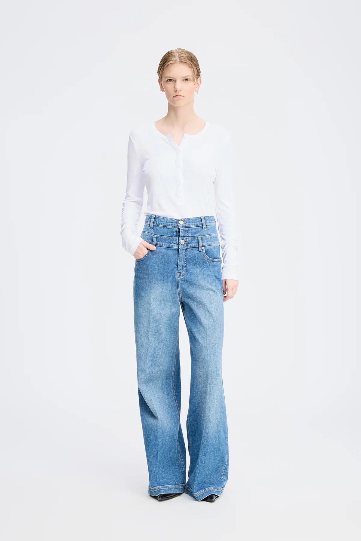 munthe blue denim jeans stocked at macbees ireland