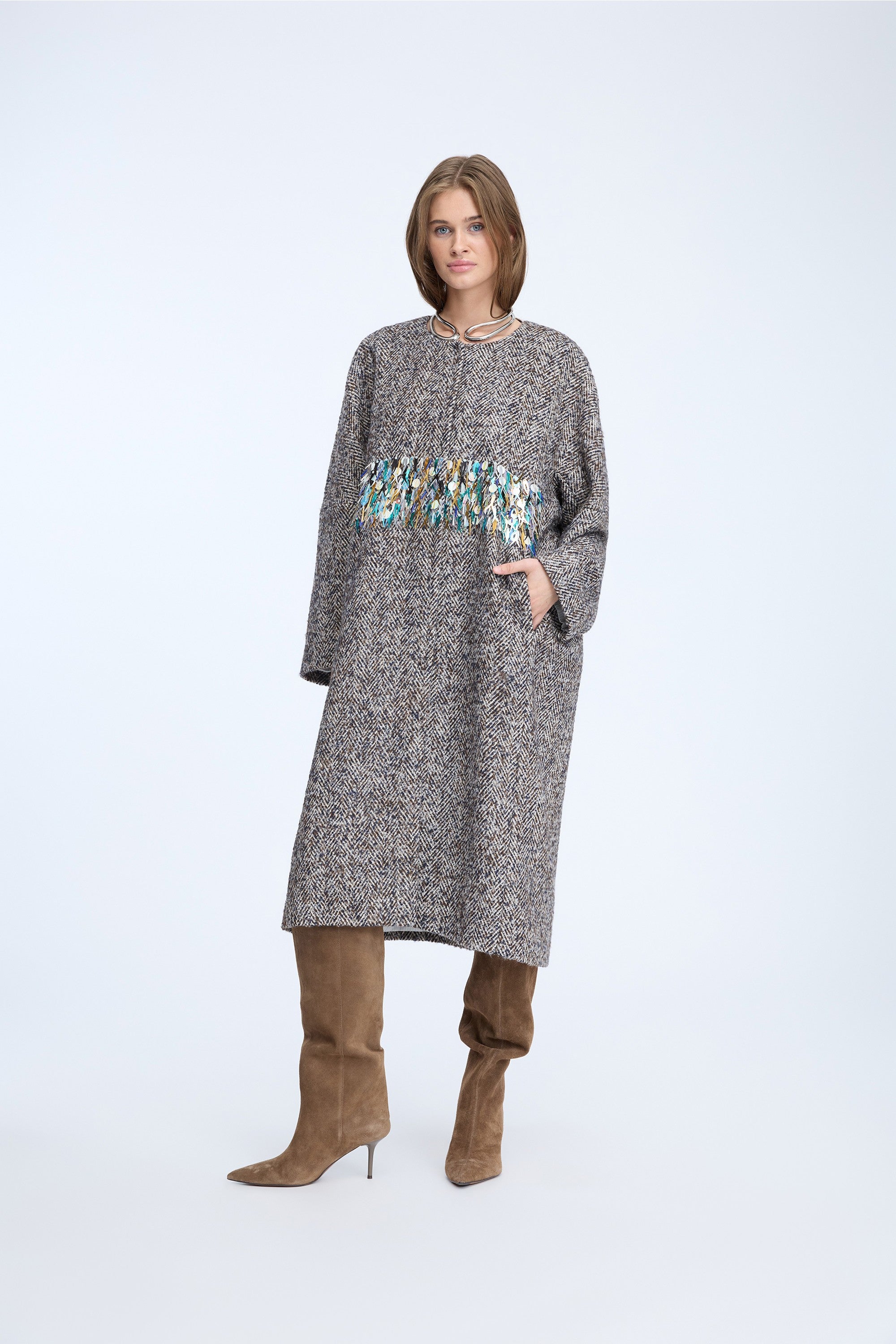 munthe wool coat stocked at macbees ireland