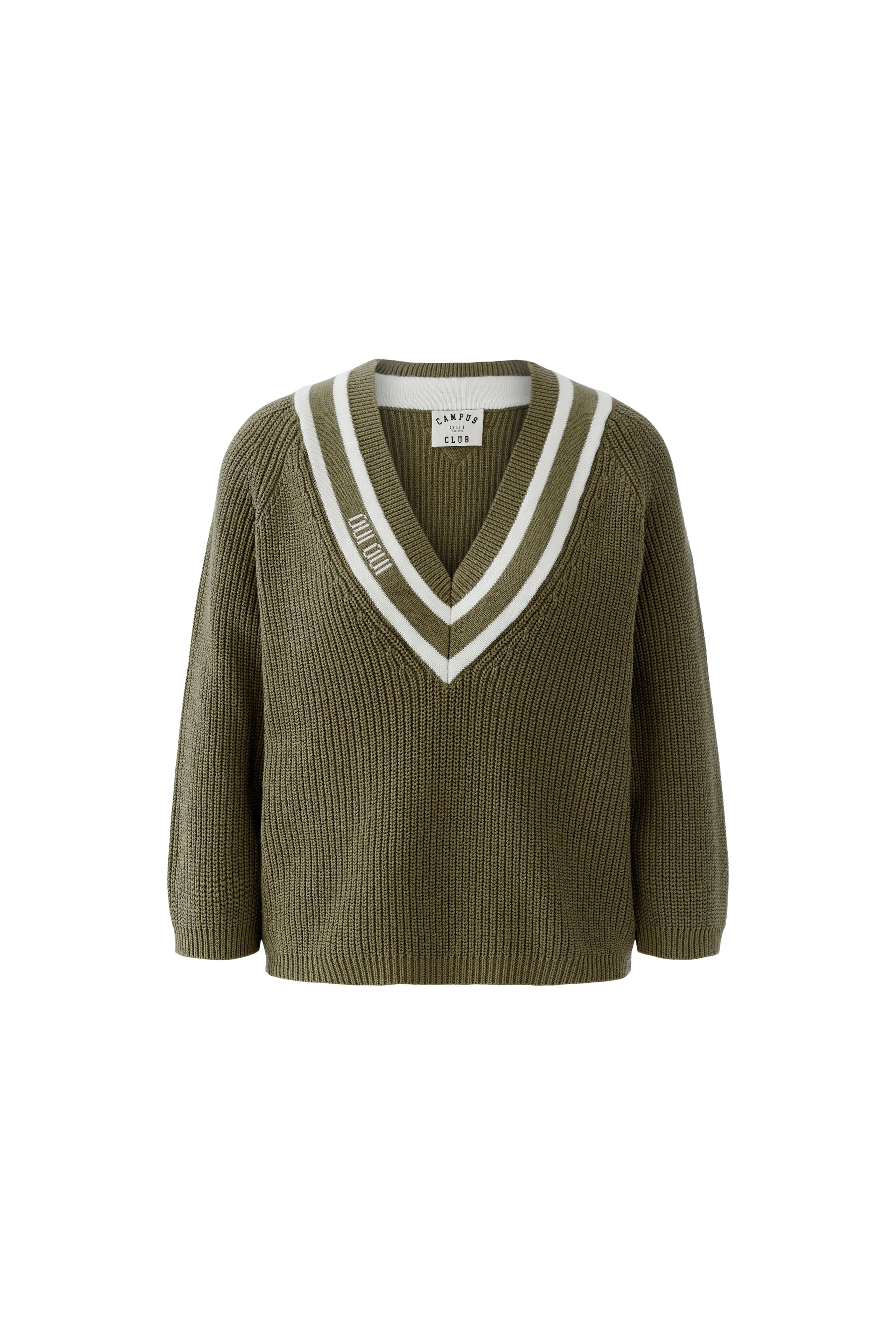 oui khaki jumper 96499 shop macbees ireland