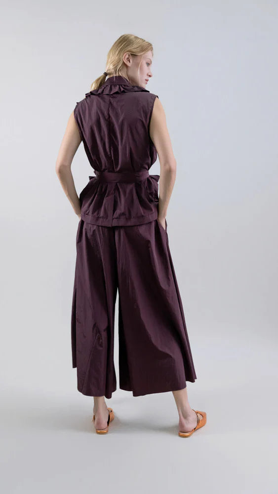 PSOPHIA FIG WIDE LEG TROUSERS 222SKP2688 126