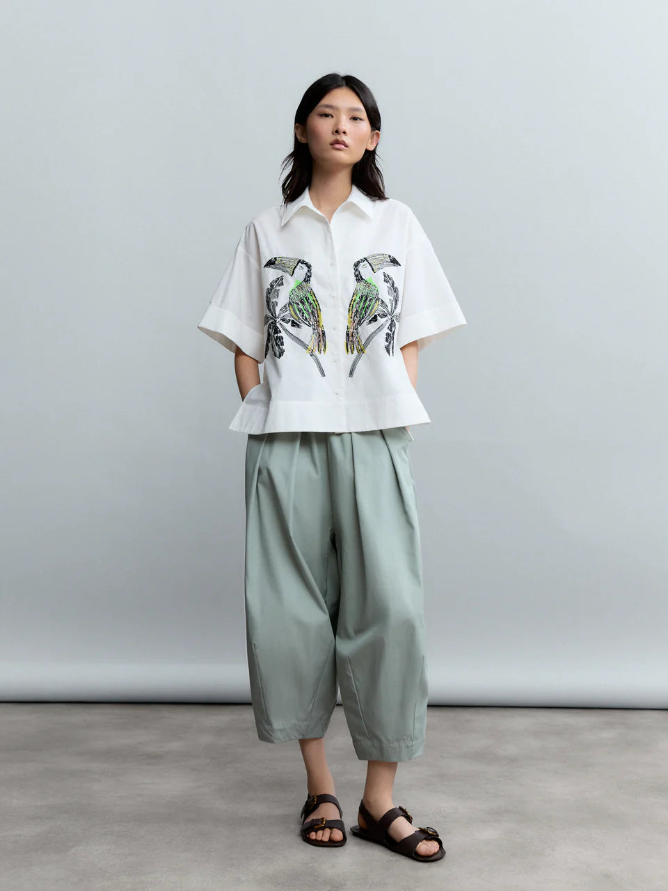 PSOPHIA Ice Blue Trousers 207TRS2624 126