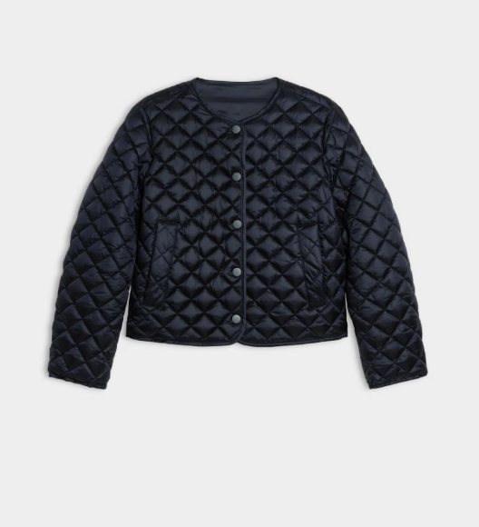 IBLUES NAVY QUILTED CROPPED JACKET IBLSEGALE 226