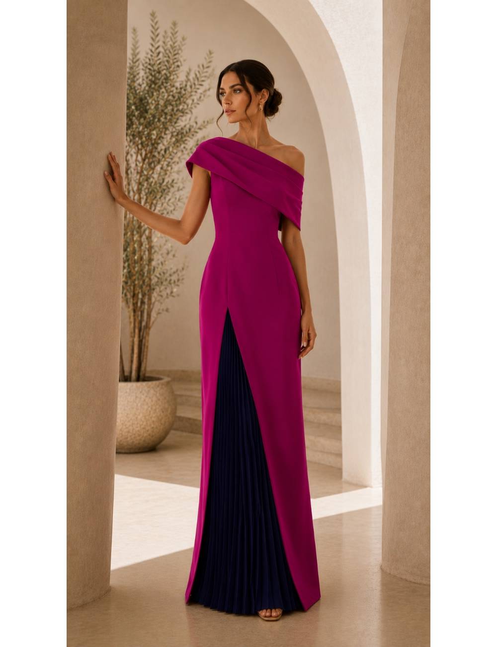 CARLA RUIZ PINK LONG DRESS 53044 226