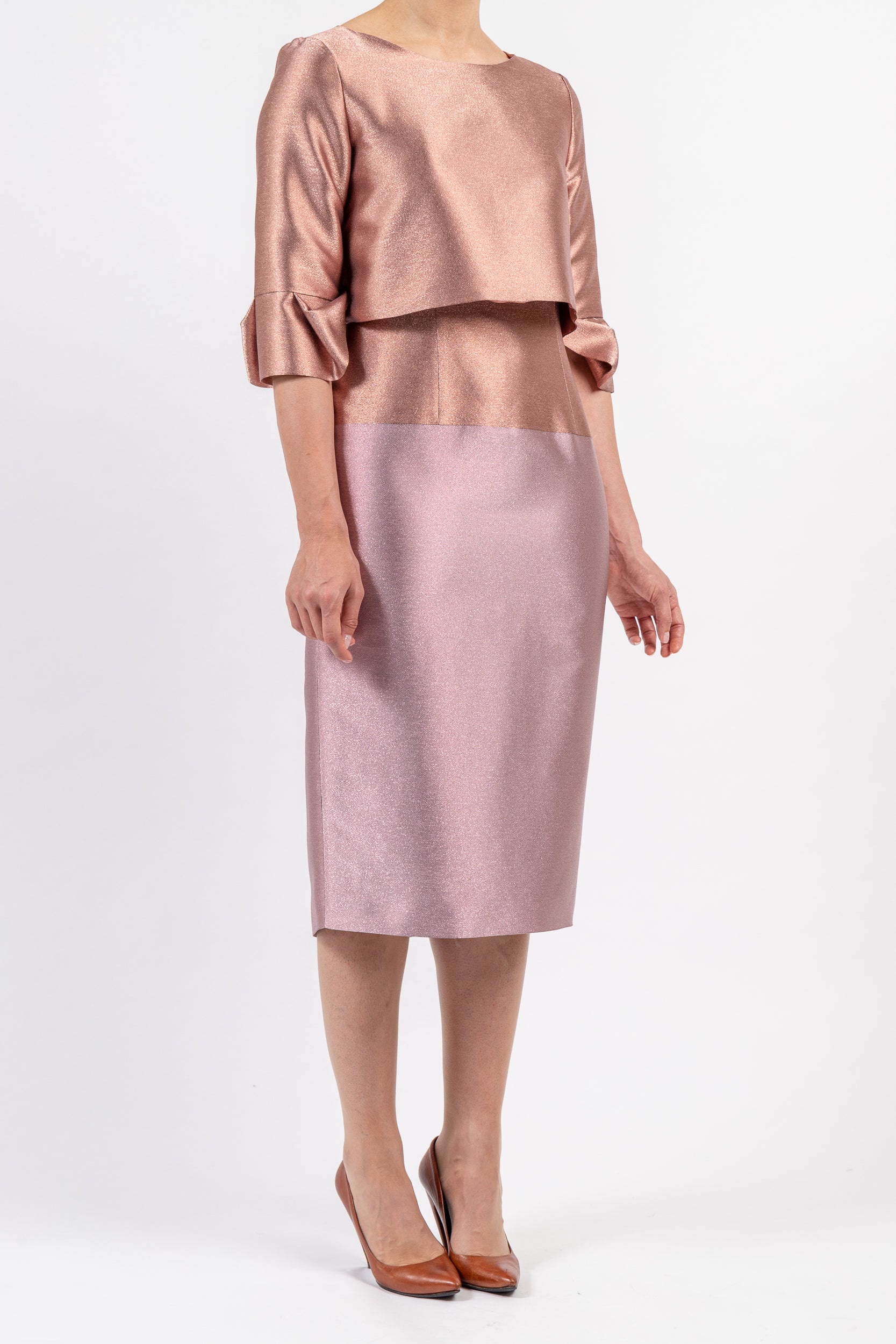 Fely Campo metallic dress & jacket 48751