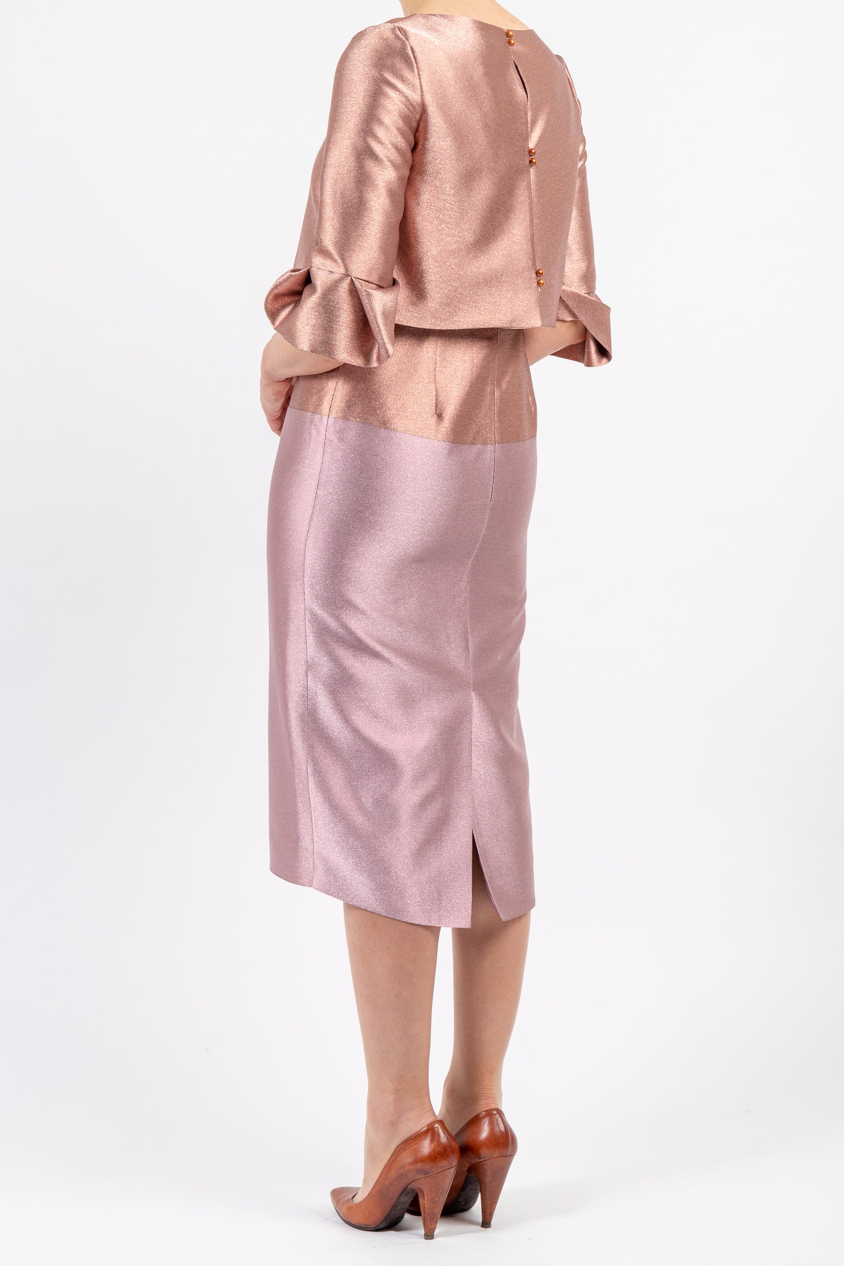 Fely Campo metallic dress & jacket 48751