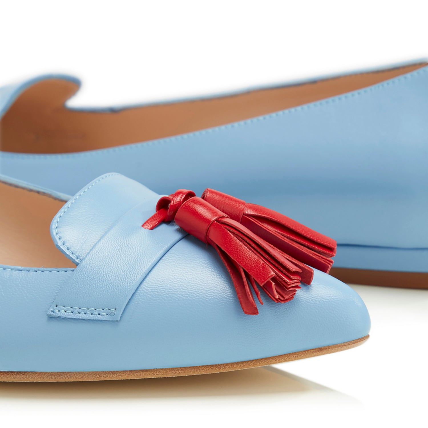 NICKI HOYNE SOPHIE BLUE AND RED TASSEL SHOE 123