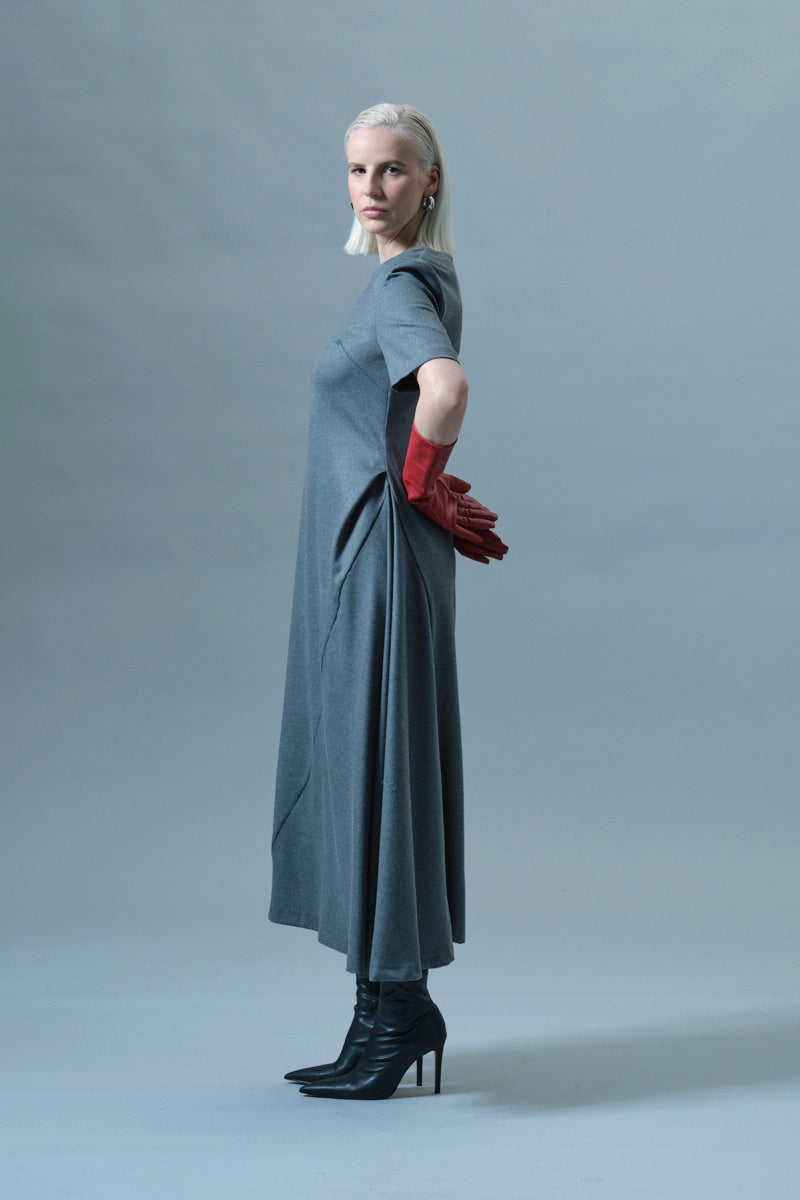 ICONA GREY LONG DRESS  RI5CO017 225