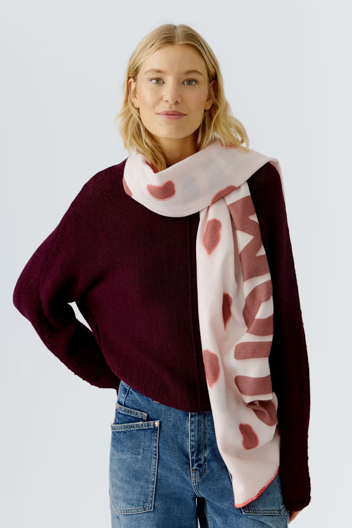 OUI LOVE PRINT SCARF 94666 225