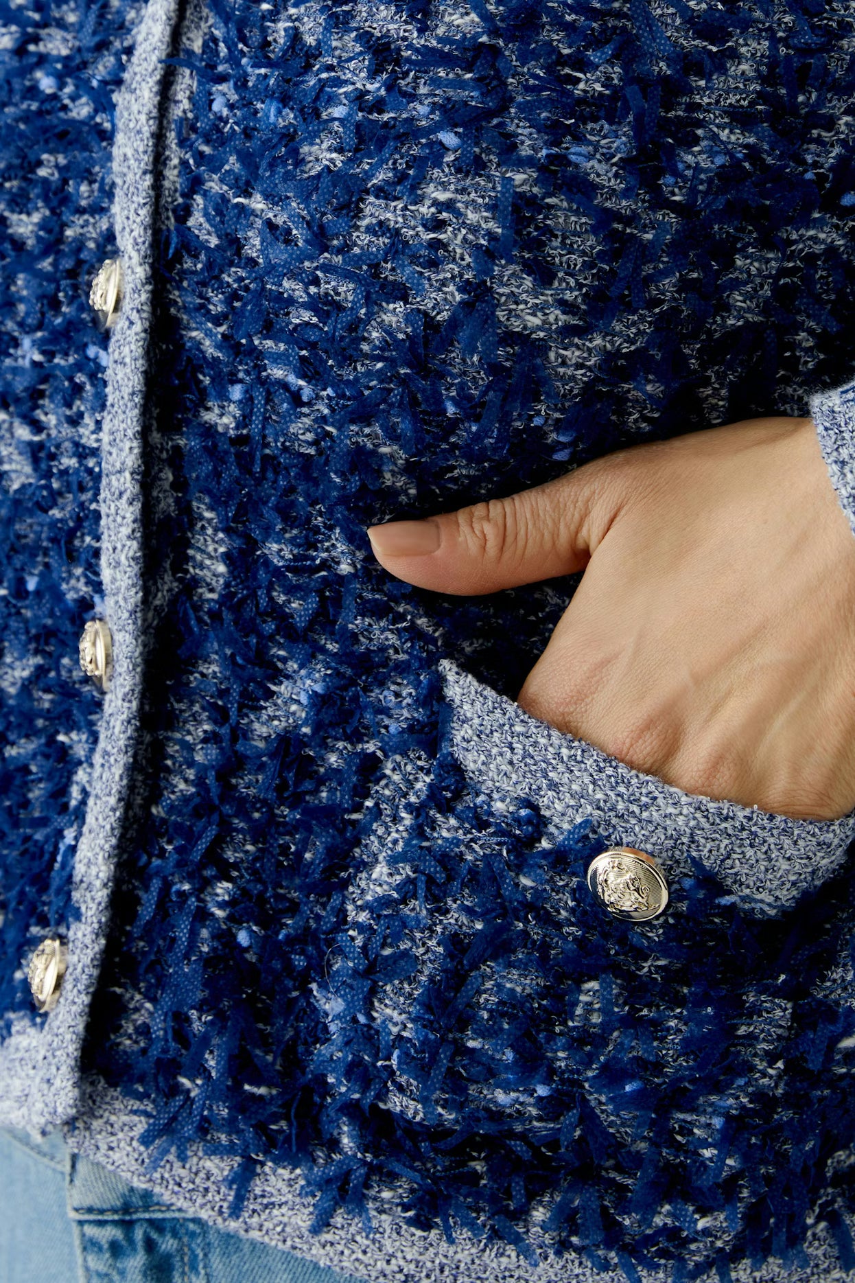 OUI BLUE  CARDIGAN 96354 126