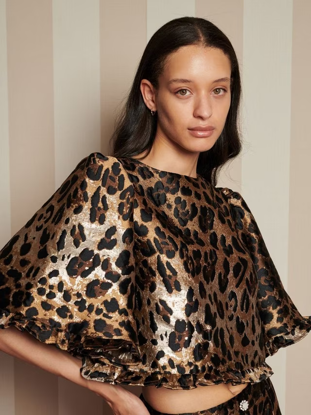 SISTER JANE SUITE LEOPARD JACQUARD TOP 225