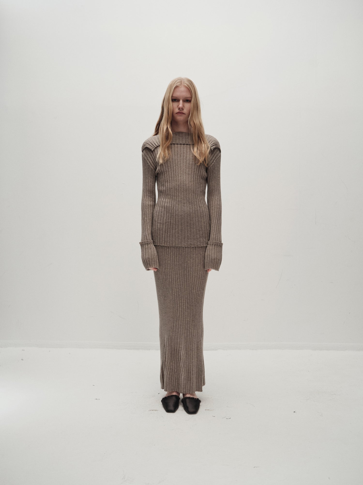 VIKTORIA CHAN JULIET MOCHA KNIT TOP 225