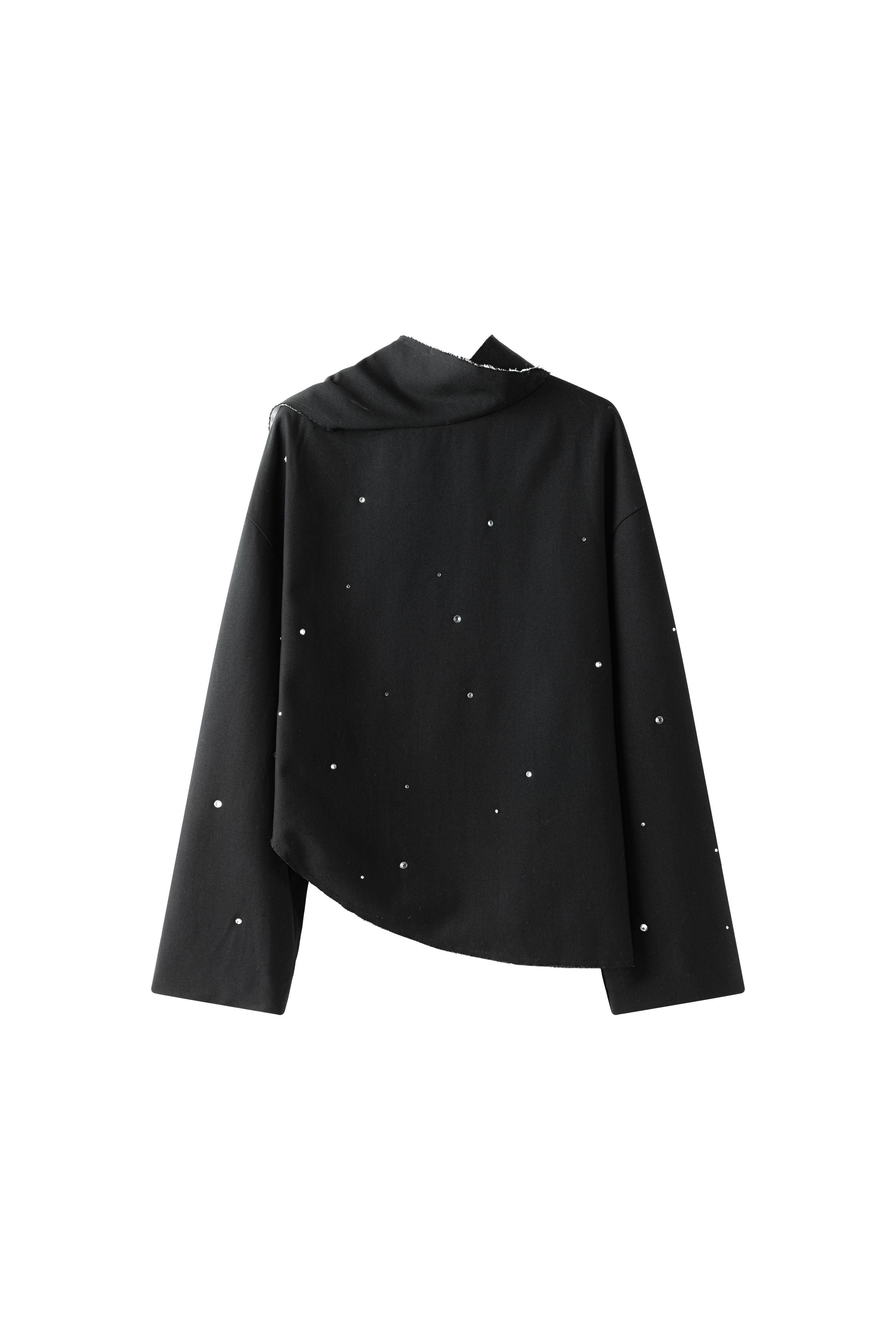 VIKTORIA CHAN COSMO NAVY EMBELLISHED TOP 225