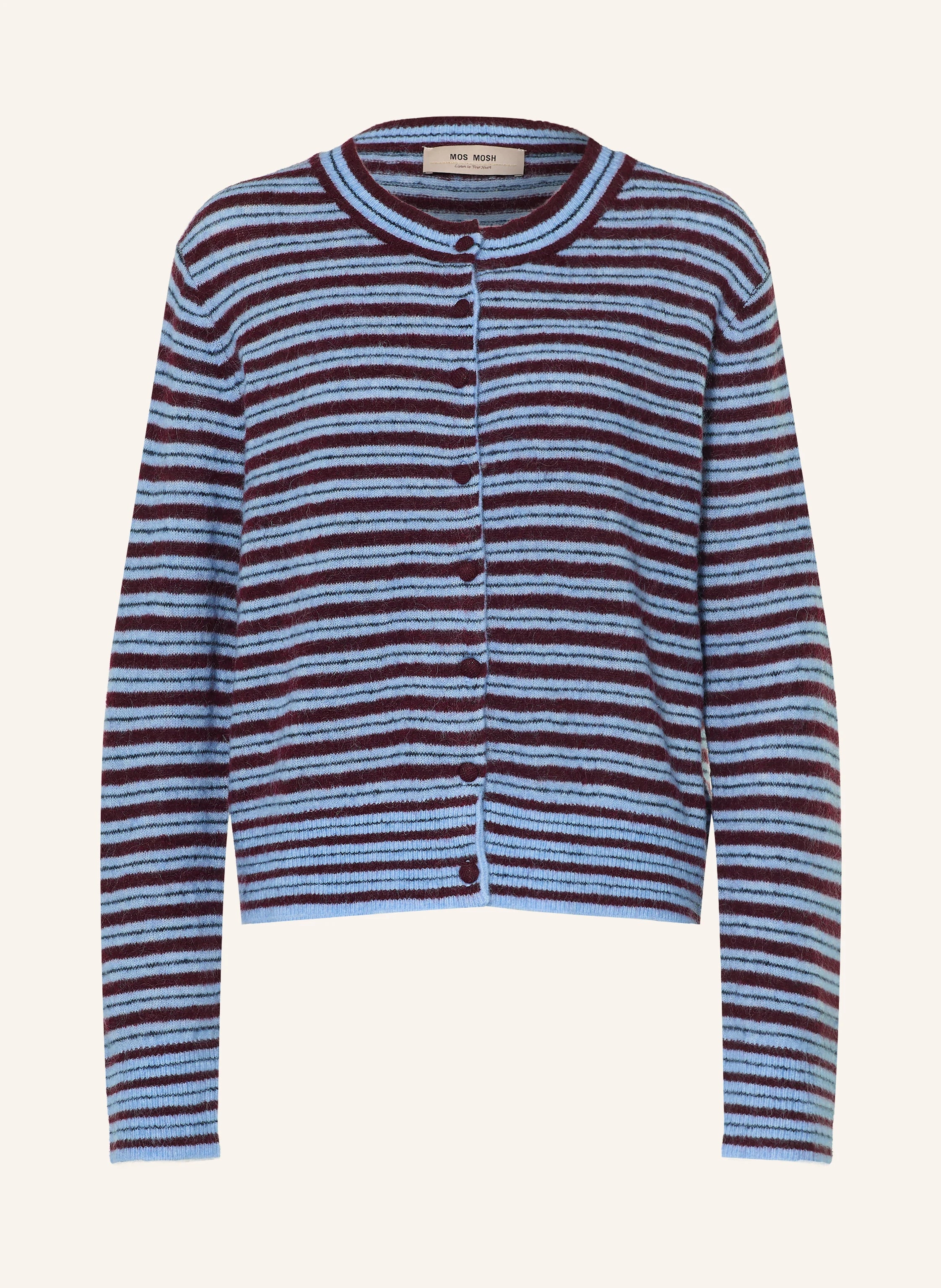 MOS MOSH MMMILVI STRIPE CARDIGAN WINE 183000 226
