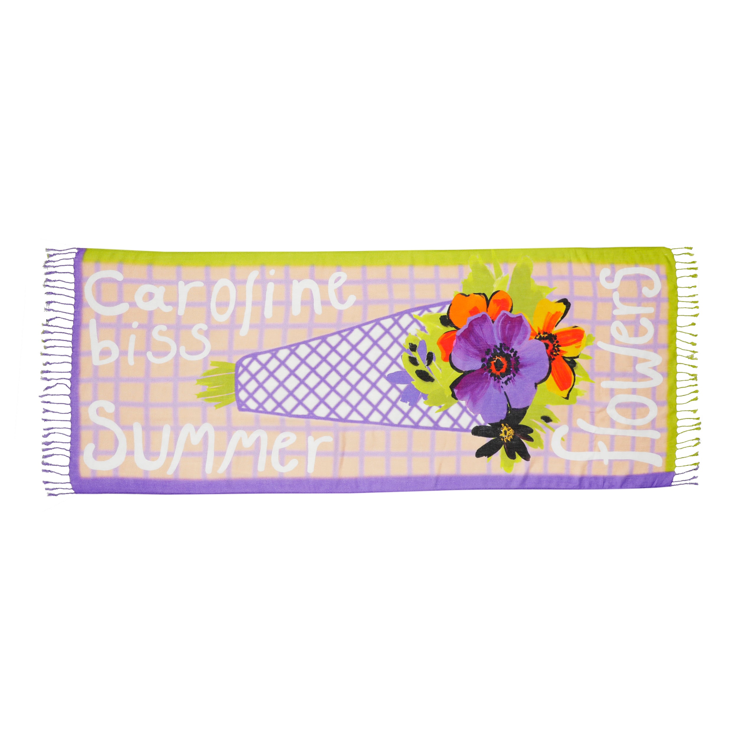 CAROLINE BISS MULTI FLORAL SCARF 1012 126