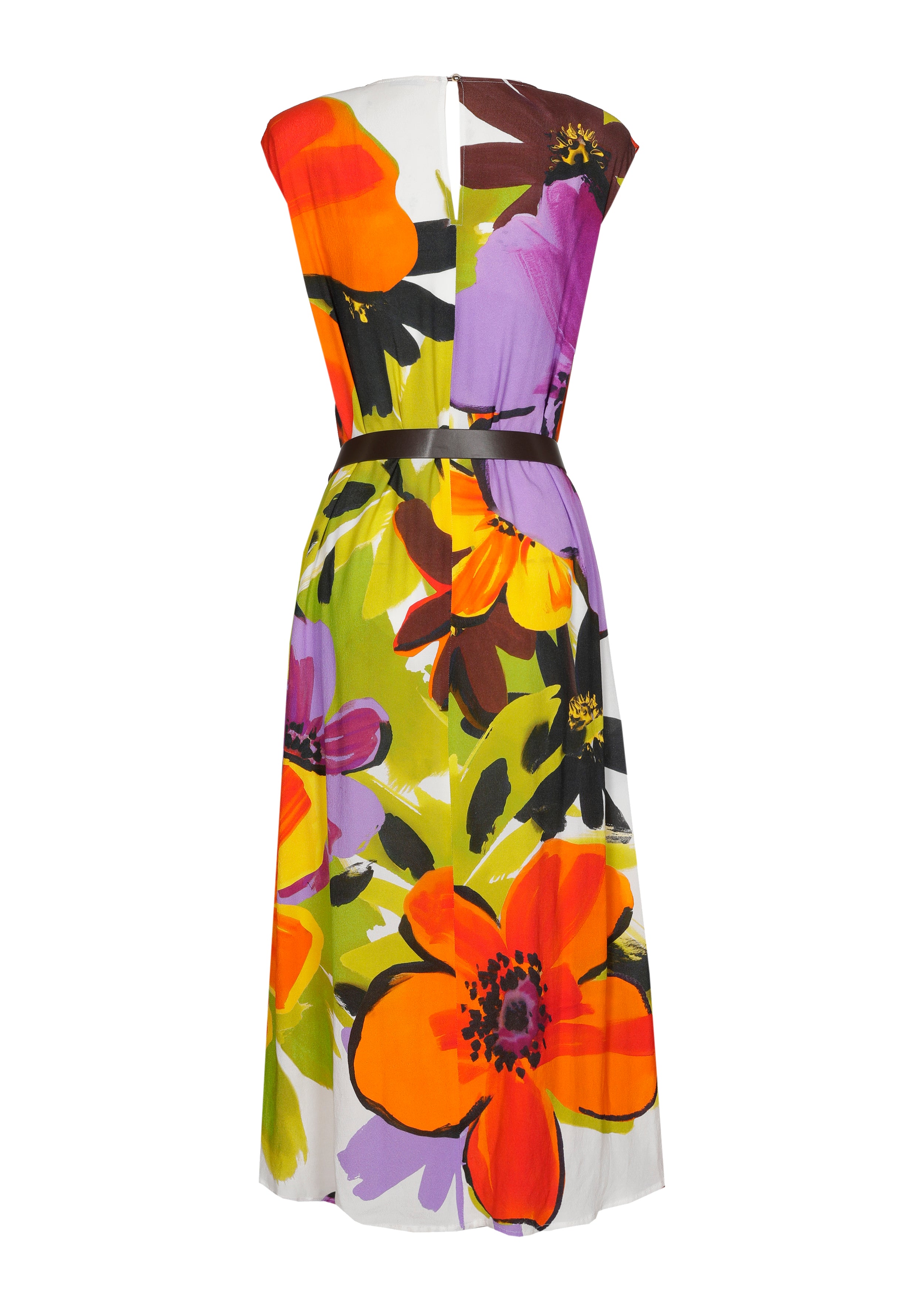CAROLINE BISS ORANGE FLORAL DRESS 1178 126