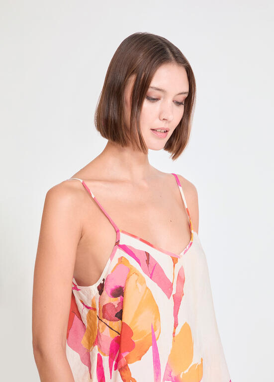 LOLA CASADEMUNT MITE MULTI FLORAL PRINT TOP MS2615031 126