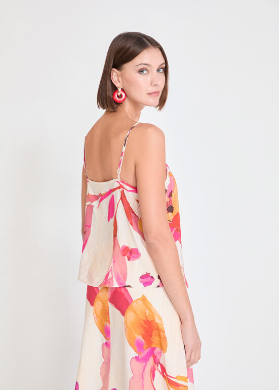 LOLA CASADEMUNT MITE MULTI FLORAL PRINT TOP MS2615031 126