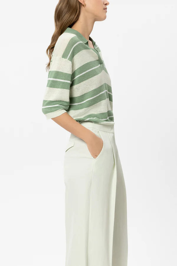 LUISA CERANO KHAKI STRIPE KNIT  138801 126