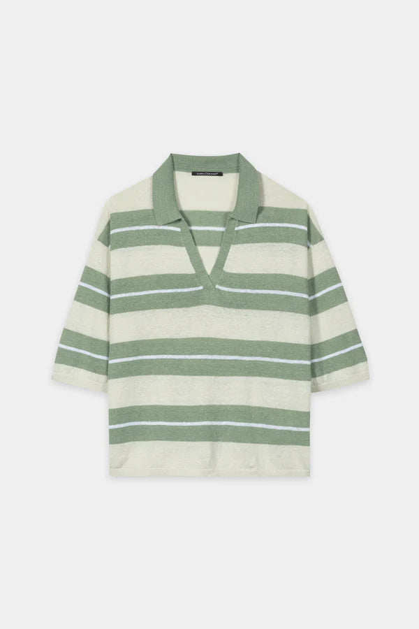LUISA CERANO KHAKI STRIPE KNIT  138801 126