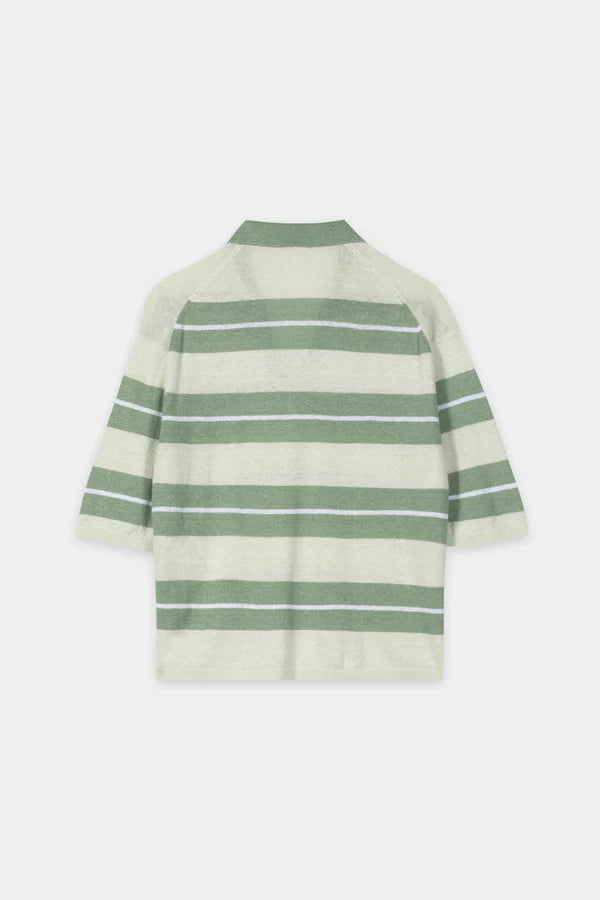 LUISA CERANO KHAKI STRIPE KNIT  138801 126