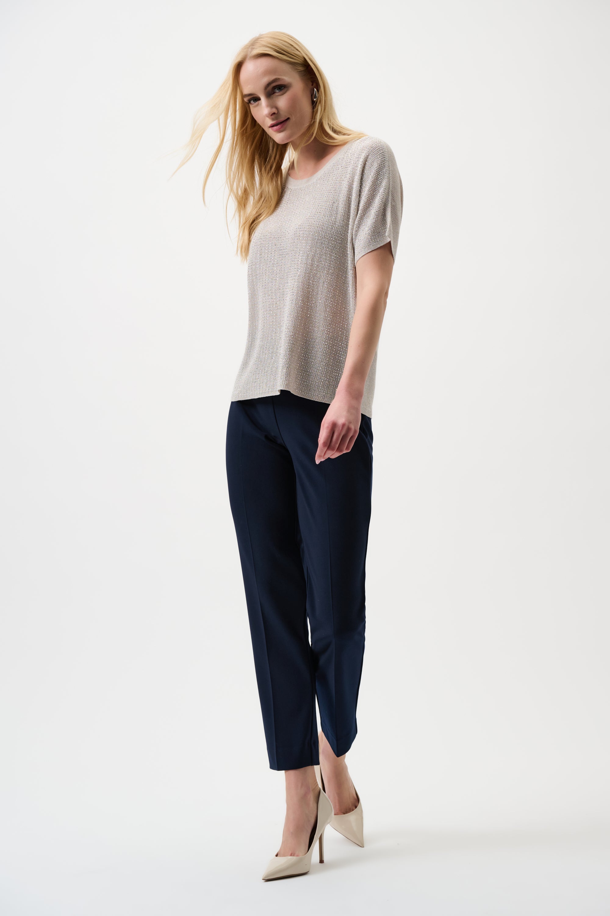 JOSEPH RIBKOFF NAVY TROUSERS 143105CO-2166 126