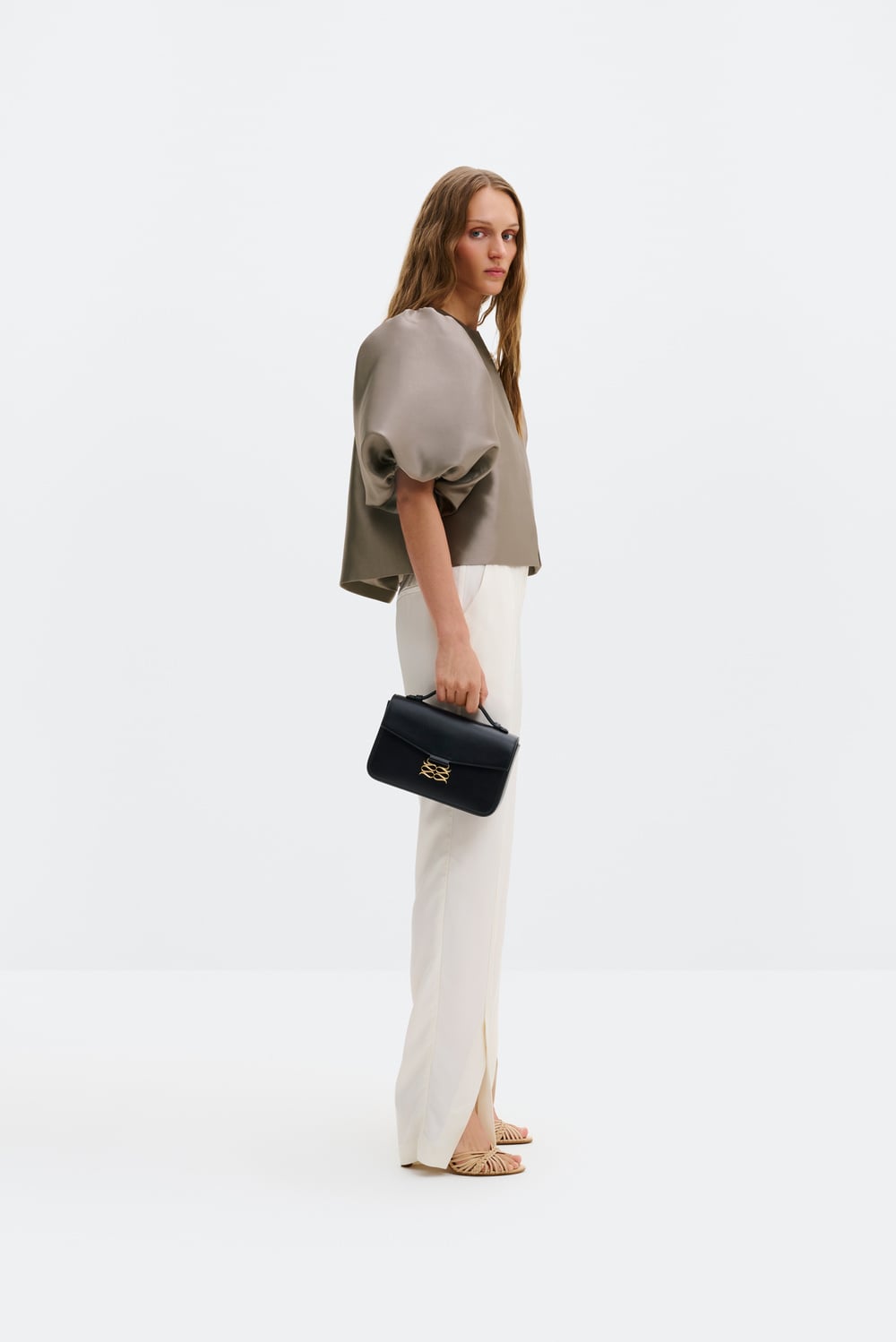 MALINA CLEO GREY PUFF SLEEVE JACKET 126