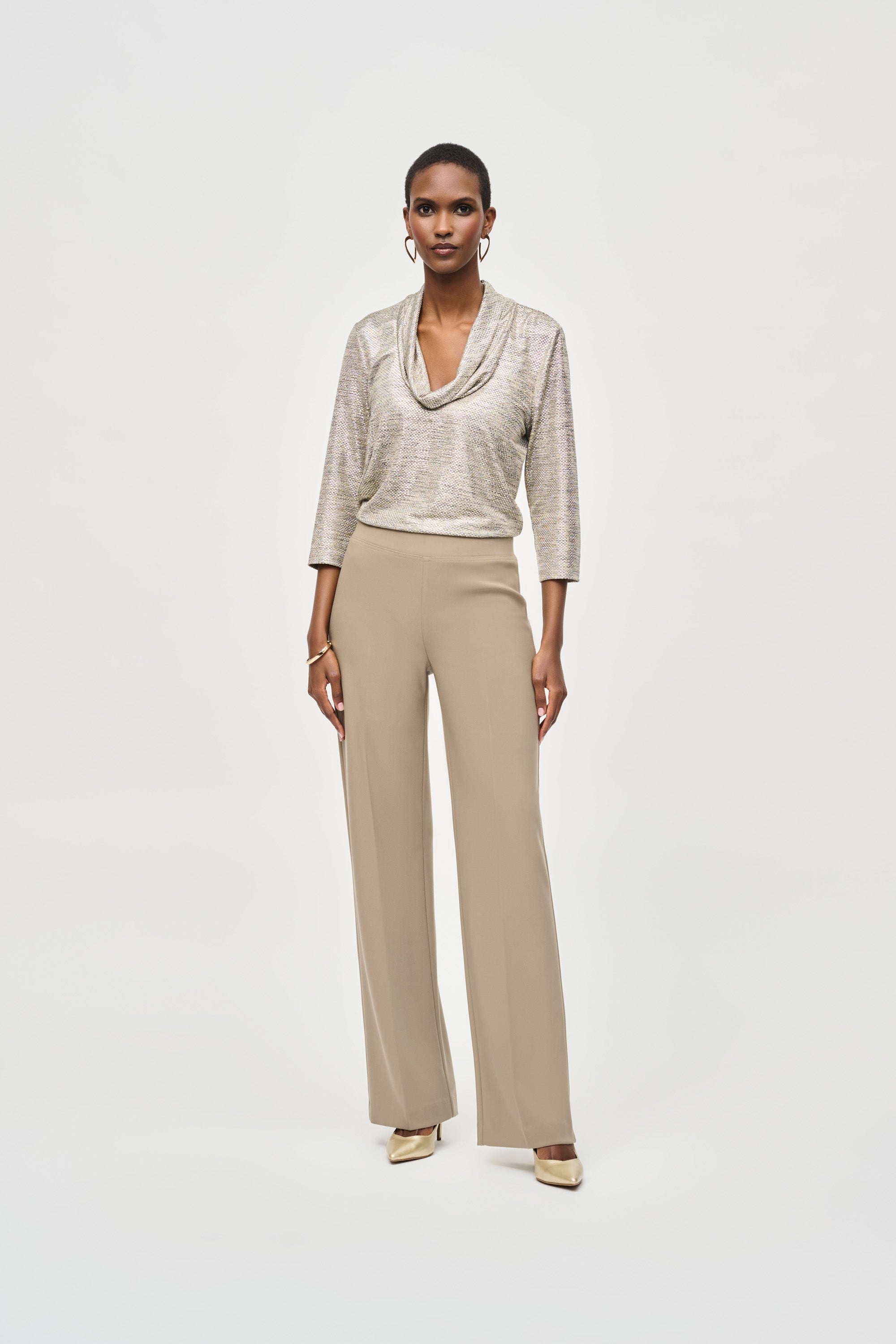 JOSEPH RIBKOFF BEIGE TROUSERS 153088F24 224