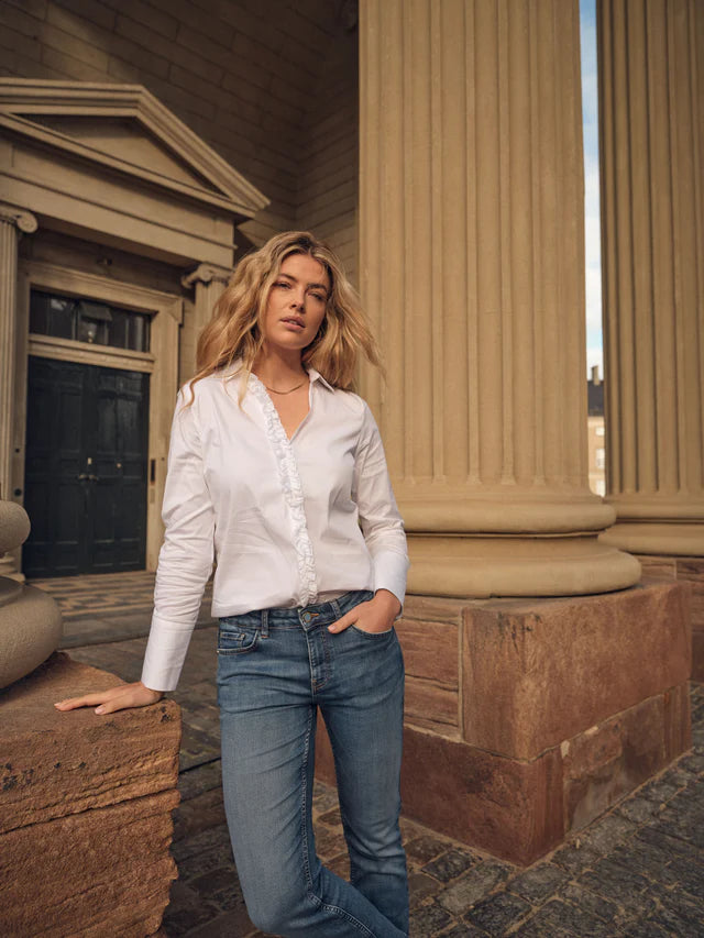 MOS MOSH MMSYBEL SATIN SHIRT WHITE 157840 126