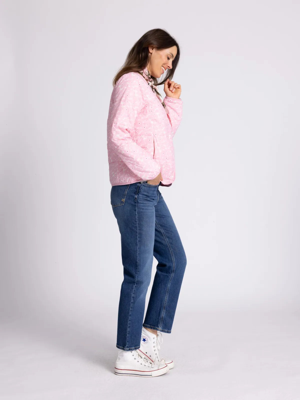 GREEN GOOSE  candy flower print Jacket 16843864 / 404 126