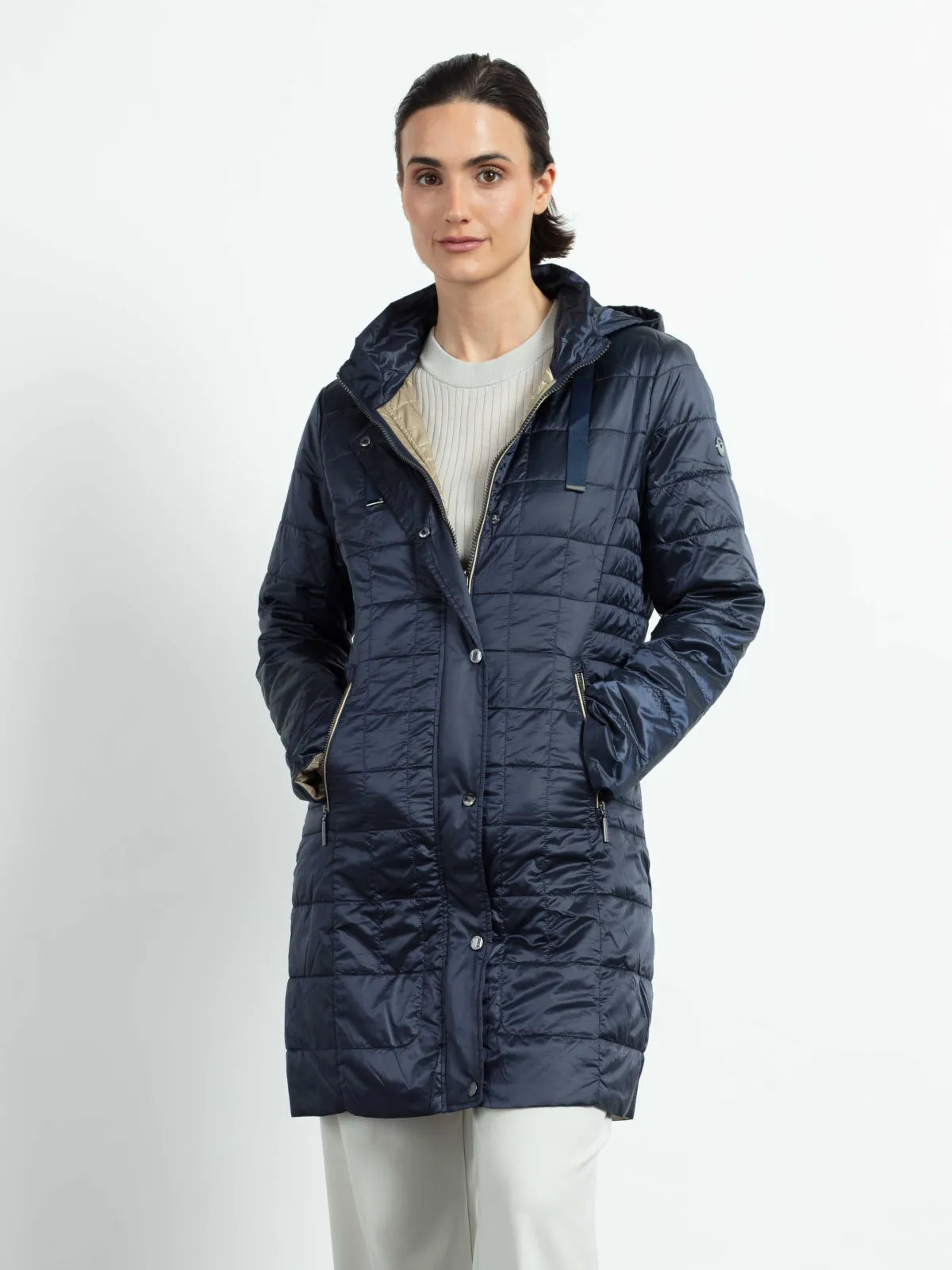 GREEN GOOSE  navy LONG GILET 163811864 / 652 126