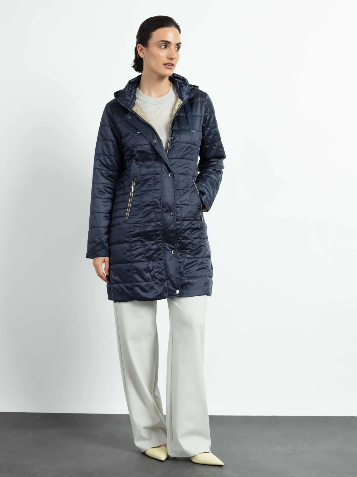 GREEN GOOSE  navy LONG GILET 163811864 / 652 126