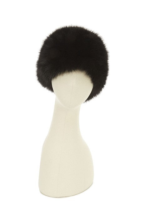 MOLLIOLLI FRIDA BLACK FAUX FUR HAT 225