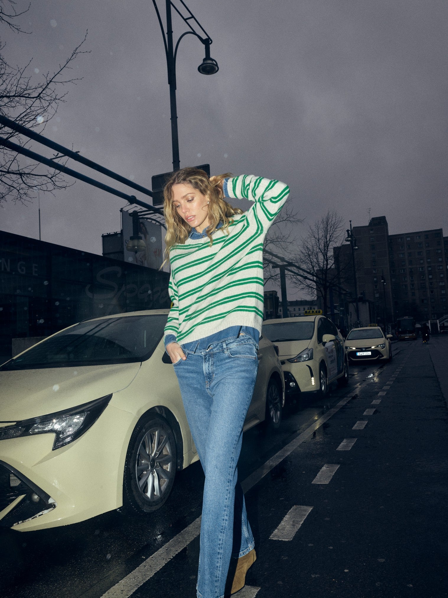 MOS MOSH GREEN MMKHAI TWO STRIPE KNIT 173210 225