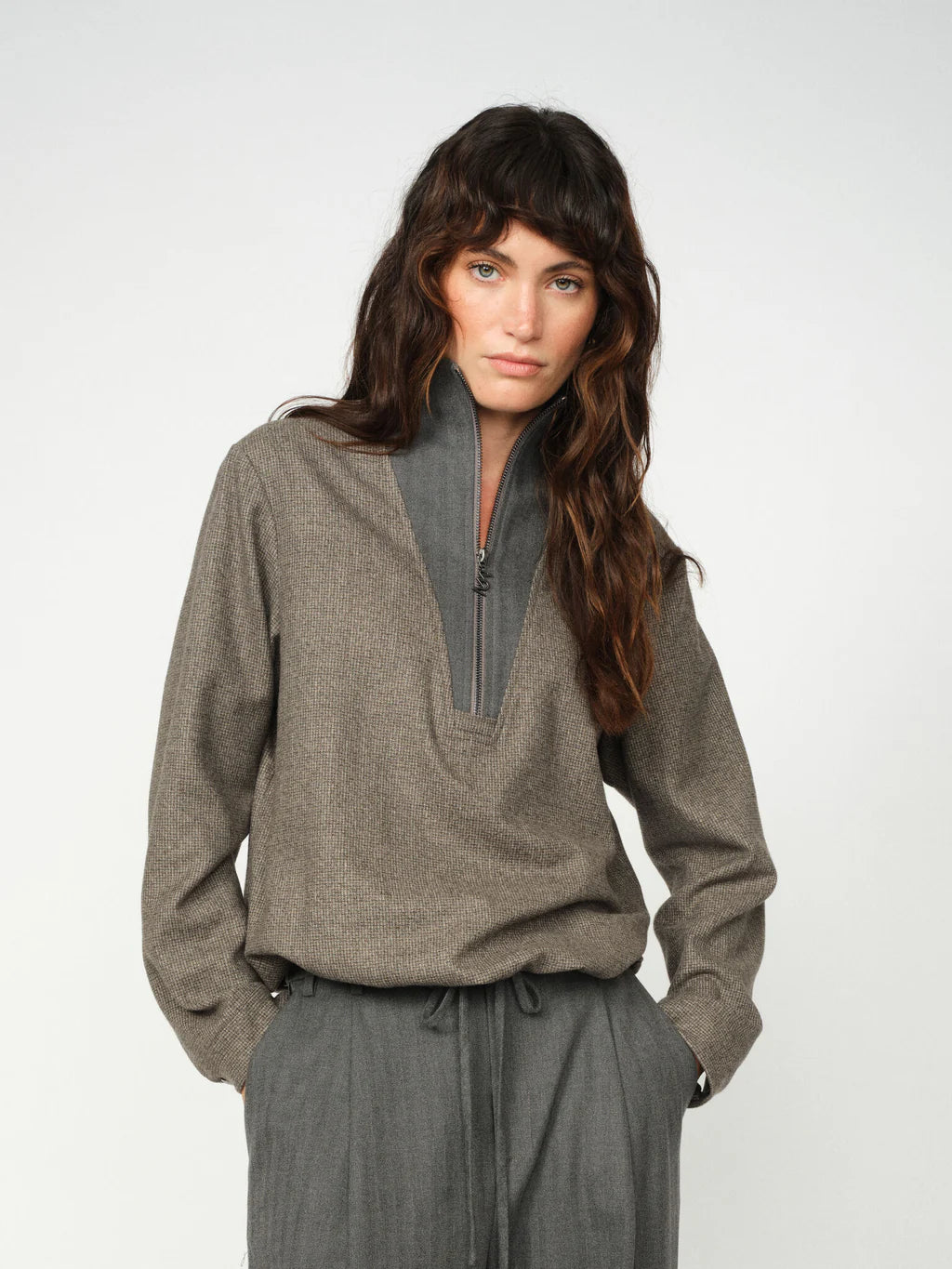 MOS MOSH GREY MMSOLEIA SISSE BLOUSE 174090 225