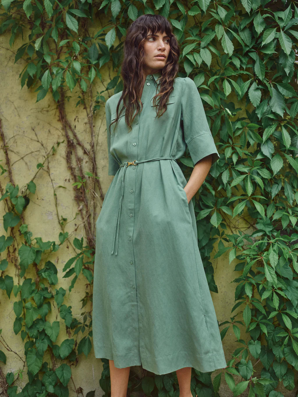 MOS MOSH MMRAYAS ALEXIS DRESS GREEN 176940 126