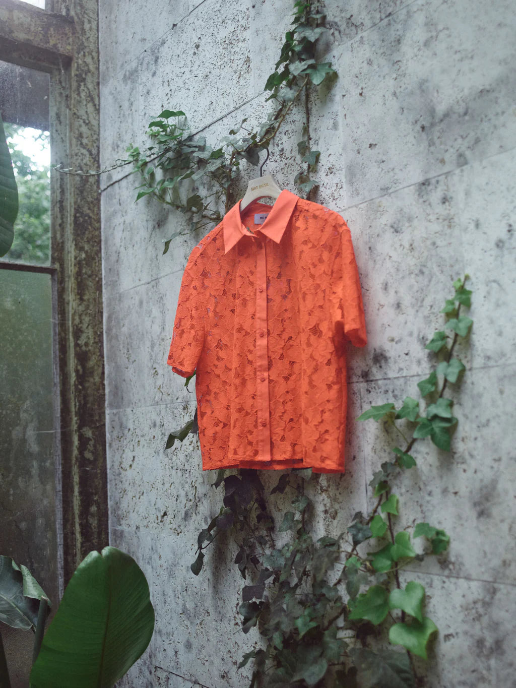 MOS MOSH MMLIA RIVER SS LACE SHIRT ORANGE 177140 126