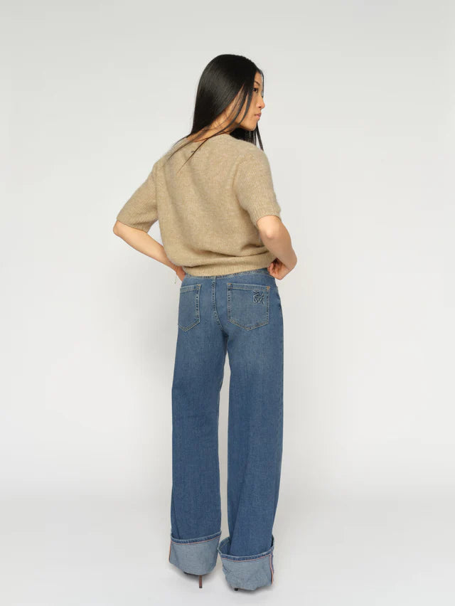 MOS MOSH MMDARA TURN-UP JEANS BLUE 178360 126